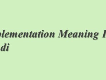 Implementation Meaning In Hindi