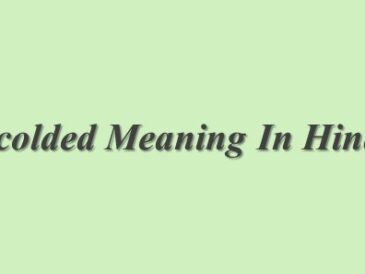 Scolded Meaning In Hindi | Scolded का मतलब हिंदी में