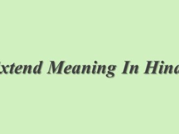 Extend Meaning In Hindi